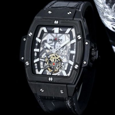 Hublot Mens Watch Black Steel Case Watch